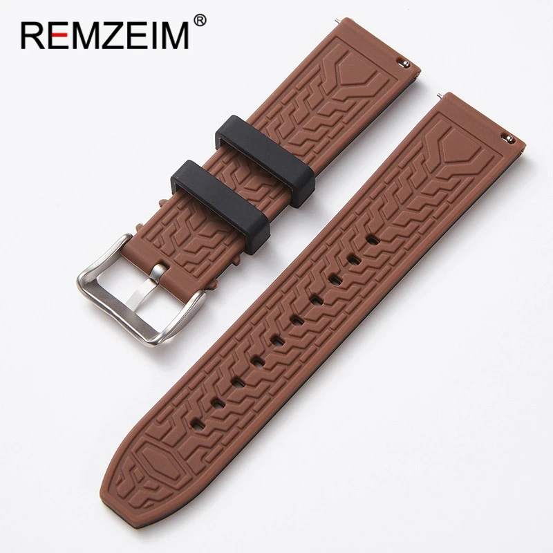 Premium Silicone Watch Band Quick Release Rubber Watch Strap 20mm 22mm 24mm Watch Strap Watch Replacement Watchband Green