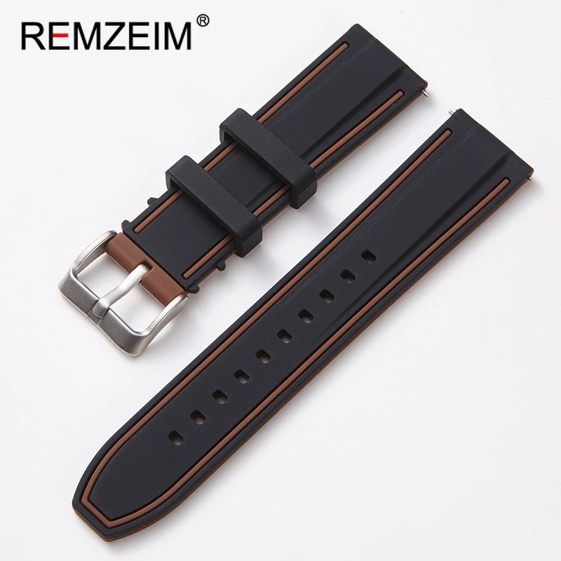 Premium Silicone Watch Band Quick Release Rubber Watch Strap 20mm 22mm 24mm Watch Strap Watch Replacement Watchband Green