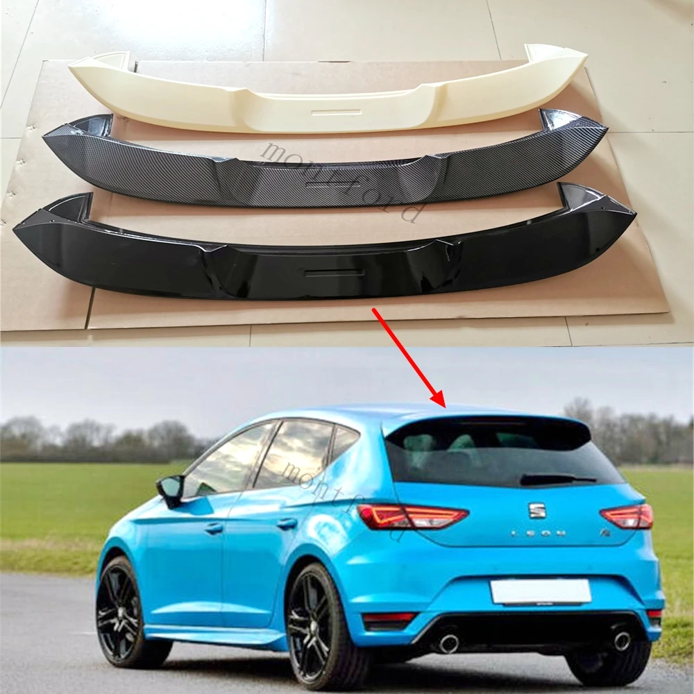 For Seat LEON MK3 5F FR Style Hatchback 5Doors 2012 -2020 ABS Rear Spoiler Lip Trunk Wing Not Fit 3Doors and station wagon