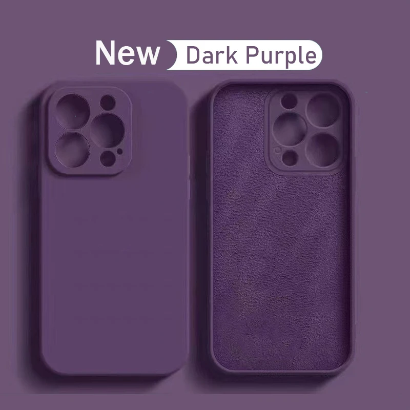 Original Liquid Silicone Case For iPhone 15 14 13 12 11 Pro Max Mini X XR XS 7 8 Plus SE 2020 Shockproof Soft Phone Case Etui