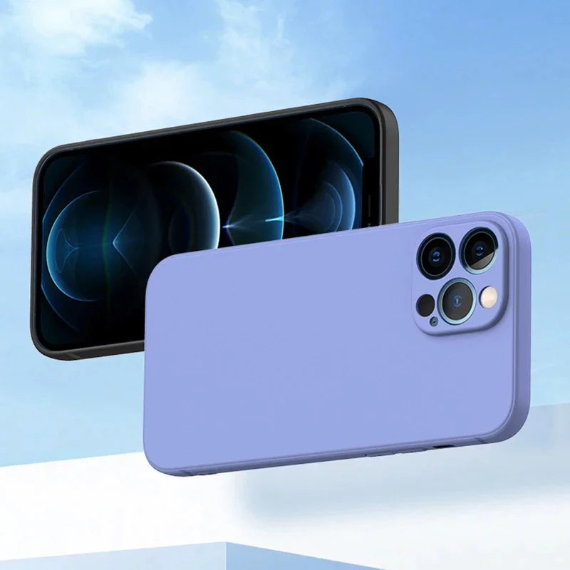 Original Liquid Silicone Case For iPhone 15 14 13 12 11 Pro Max Mini X XR XS 7 8 Plus SE 2020 Shockproof Soft Phone Case Etui