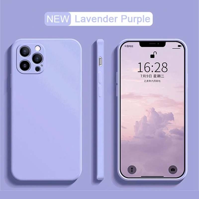 Original Liquid Silicone Case For iPhone 15 14 13 12 11 Pro Max Mini X XR XS 7 8 Plus SE 2020 Shockproof Soft Phone Case Etui