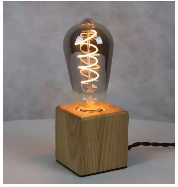 LED ST64 G95 G125 4W 8W Dimmable E27 220V 110V Smoky Gray 2700K GSpiral Filament Bulb Retro Vintage Decorative Light Edison Lamp