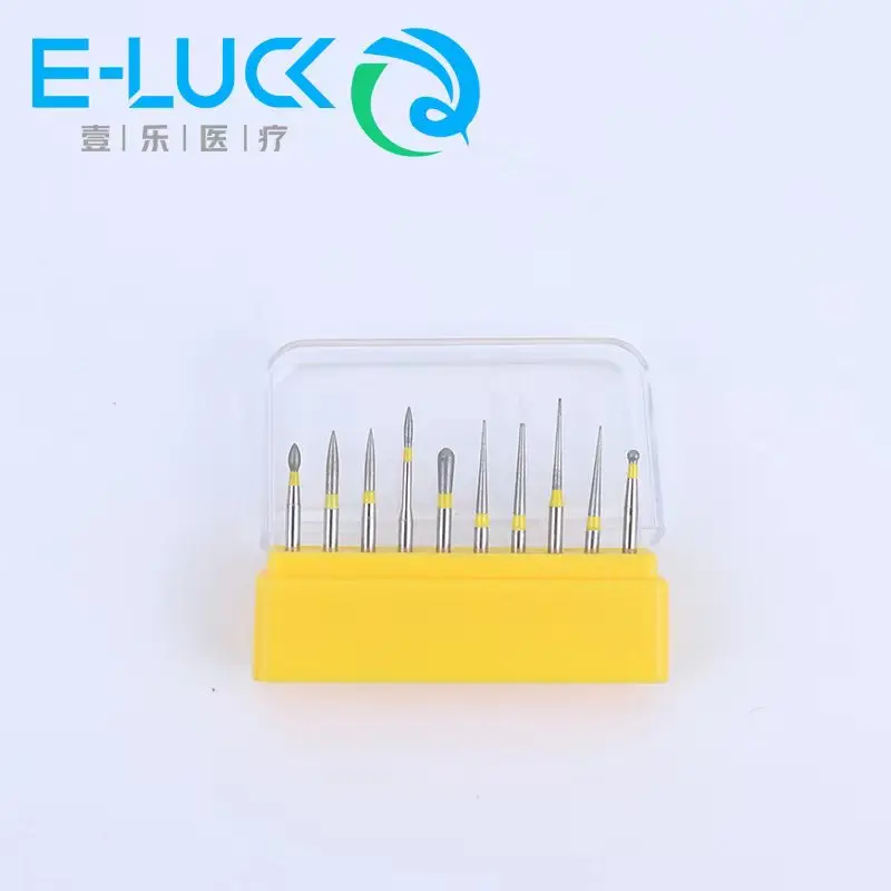 10pcs/Box Dental Polished Diamond Bur FG-105 High Speed Handpiece Use