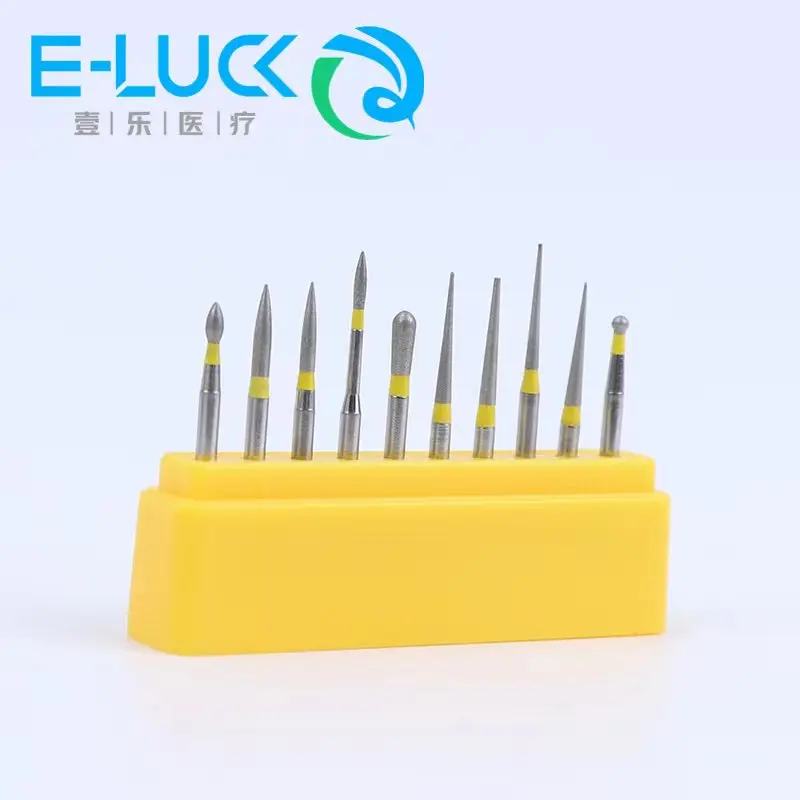 10pcs/Box Dental Polished Diamond Bur FG-105 High Speed Handpiece Use