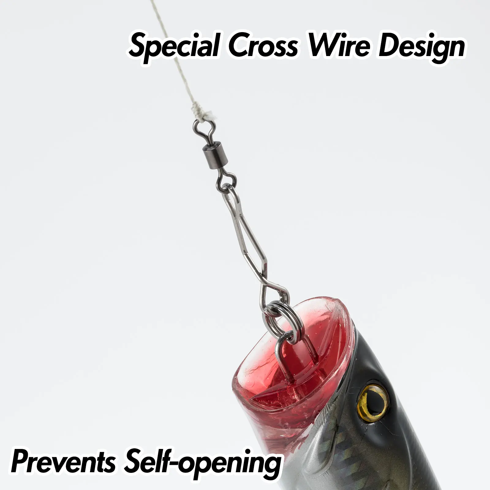 20/40pcs Quick Change Fishing Speed Clips Fishing Snap High Strength Stainless Steel Saltwater for Barrel Swivel Lure Hook