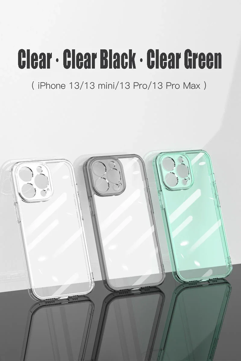 Transparent Tempered Glass Phone Case For iPhone 16 15 14 13 12Mini 11 Pro Max Plus XR XS 7 8 Shockproof Bumper Hard Clear Cover