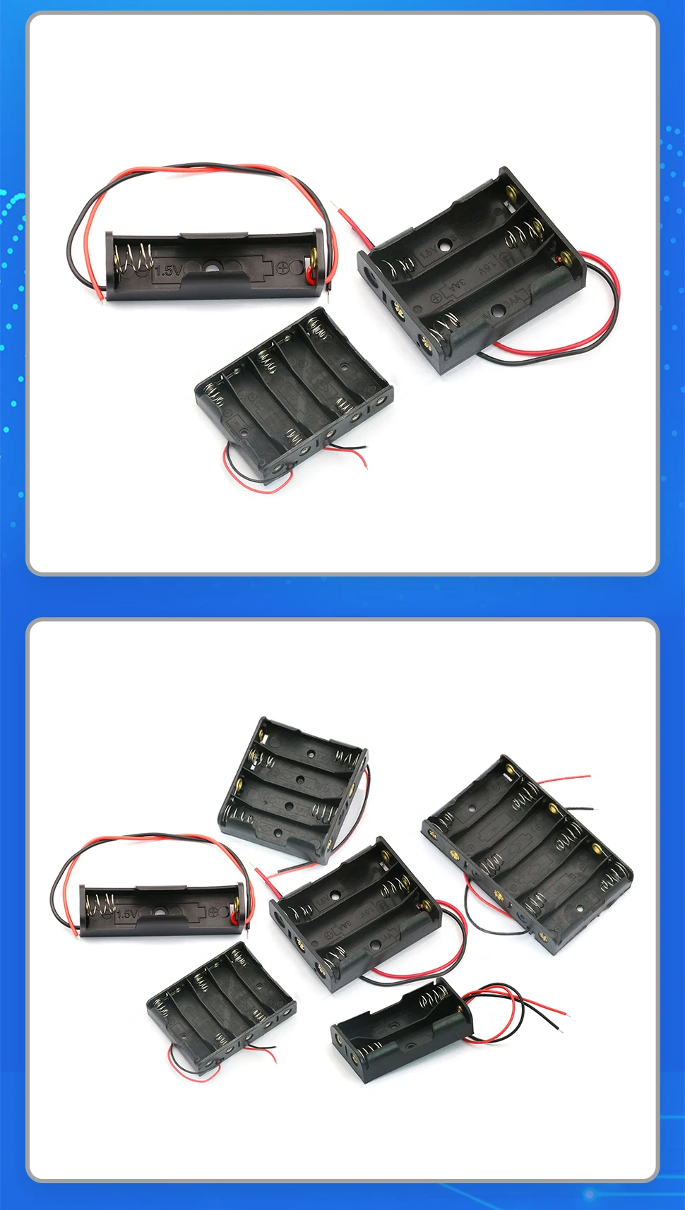 1PCS 1 2 3 4 5 6 Way Battery Box No. 5 Slots Battery Holder For 1/2/3/4/8 X Box Holder Without Switch Cover
