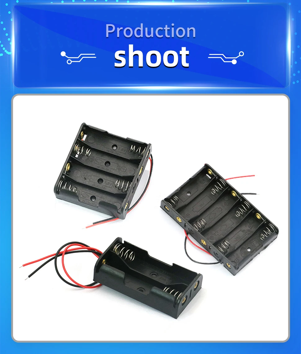 1PCS 1 2 3 4 5 6 Way Battery Box No. 5 Slots Battery Holder For 1/2/3/4/8 X Box Holder Without Switch Cover