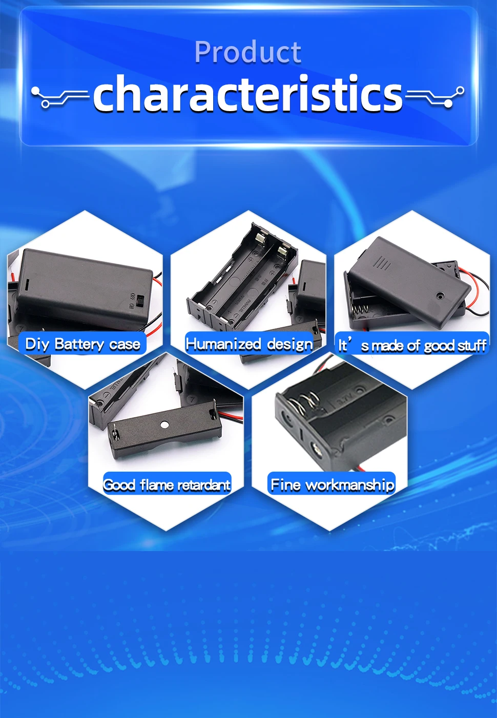 1PCS 1 2 3 4 5 6 Way Battery Box No. 5 Slots Battery Holder For 1/2/3/4/8 X Box Holder Without Switch Cover