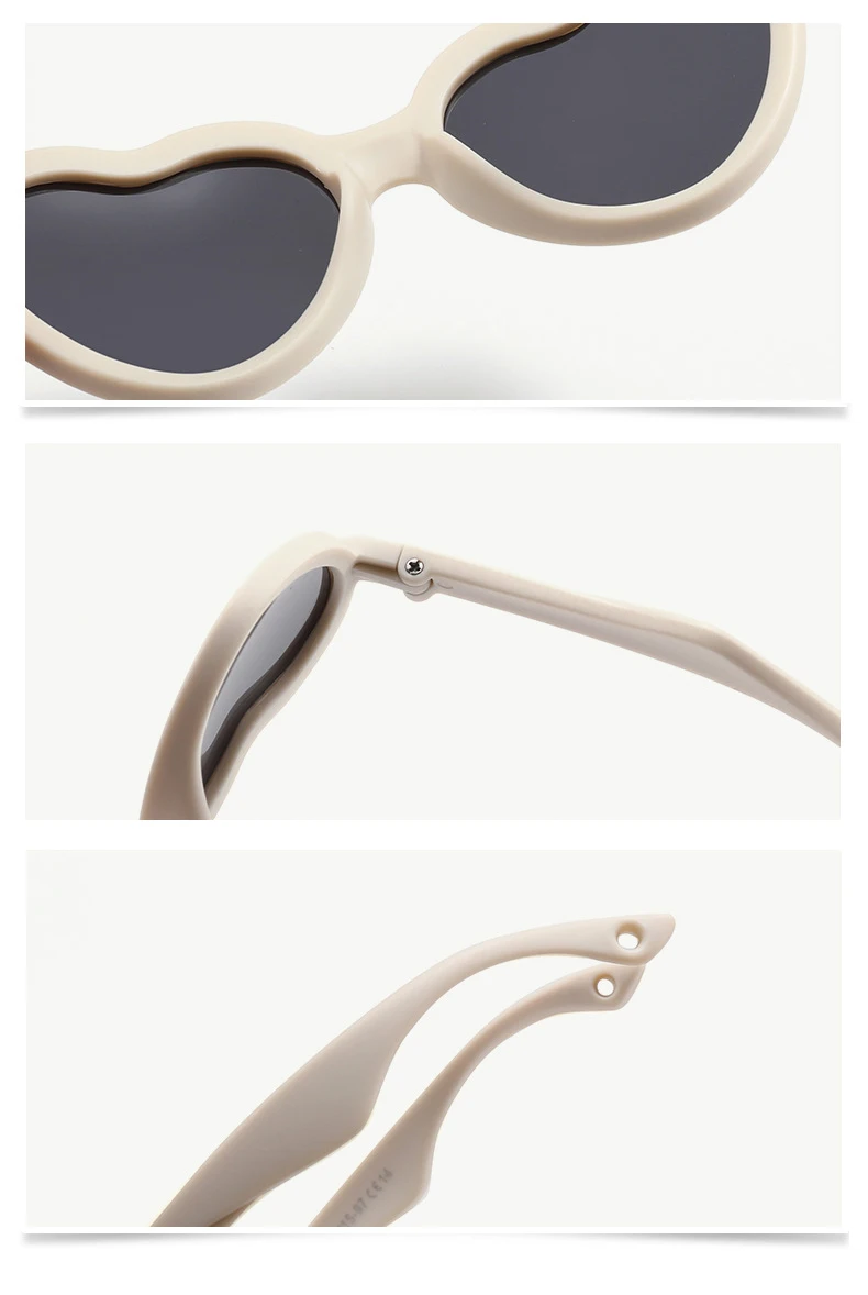 Fashion Heart Shaped Sunglasses Baby Girl Polarized UV Protection Toddler Shades 0-24 Months