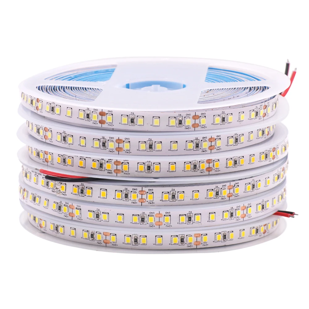 5M LED Strip Light DC 12V 24V 2835 Flexible Ribbon Diode Light 60/120/240/480 LED Stripe Warm Natural Cold White Luces Led Tape