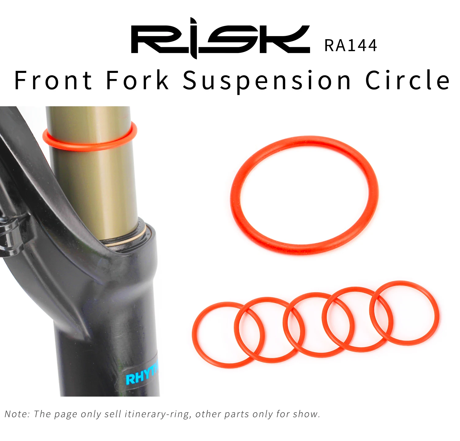 5PCS RISK Mountain Bicycle Bike Front Fork Suspension Circle Sealing Ring Itinerary O Ring 32/34/35/36mm RA144