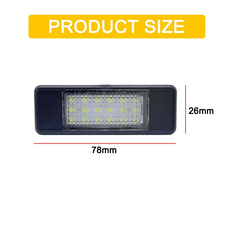 12V LED Number Plate Lamp For Citroen Berlingo C2 C3 C4 C5 C6 C8 DS3 Jumpy White License Plate Light Assembly