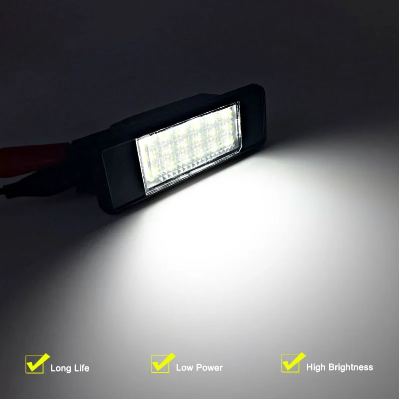 12V LED Number Plate Lamp For Citroen Berlingo C2 C3 C4 C5 C6 C8 DS3 Jumpy White License Plate Light Assembly