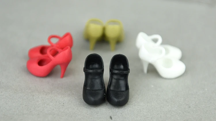 30cm doll shoes / white green red pink black High heel shoes for 1/6 blythe xinyi BJD BB licca doll / doll accessories