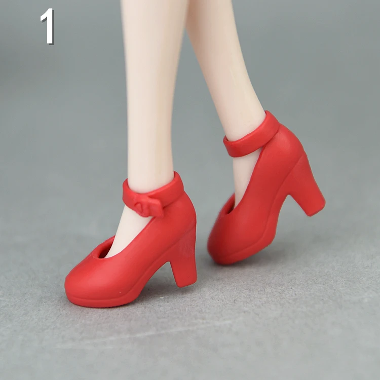 30cm doll shoes / white green red pink black High heel shoes for 1/6 blythe xinyi BJD BB licca doll / doll accessories
