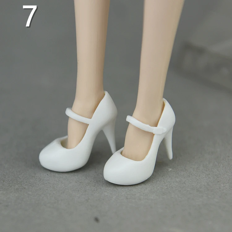 30cm doll shoes / white green red pink black High heel shoes for 1/6 blythe xinyi BJD BB licca doll / doll accessories