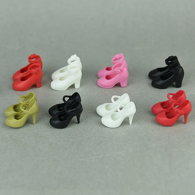 30cm doll shoes / white green red pink black High heel shoes for 1/6 blythe xinyi BJD BB licca doll / doll accessories