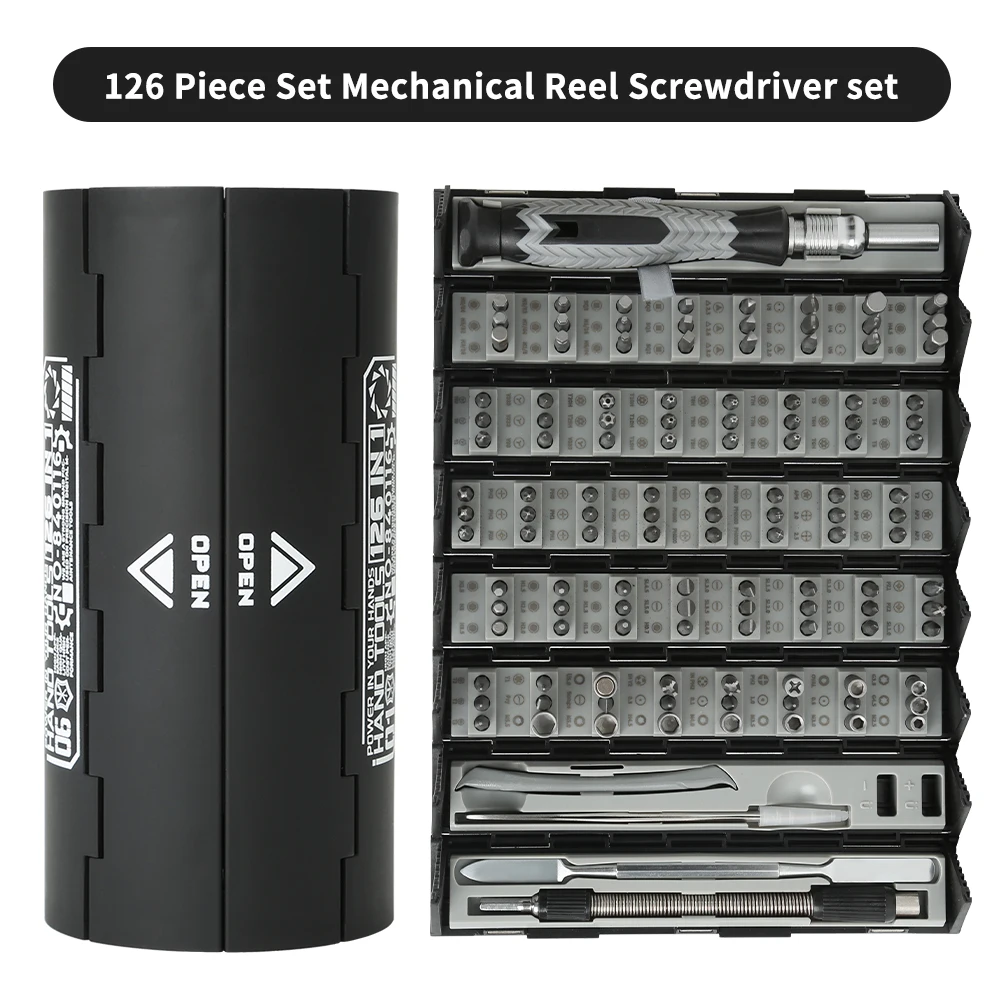 Precision Screwdriver Set 126 in 1 Manual Hand Tool Kit Magnetic Mini Small Bit for Xiaomi Mobile Cellphone Repair Home PC Watch