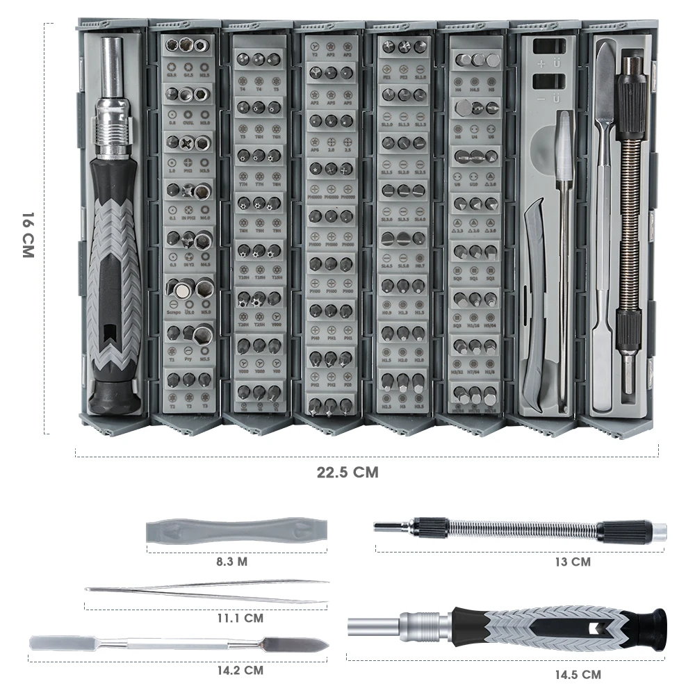 Precision Screwdriver Set 126 in 1 Manual Hand Tool Kit Magnetic Mini Small Bit for Xiaomi Mobile Cellphone Repair Home PC Watch