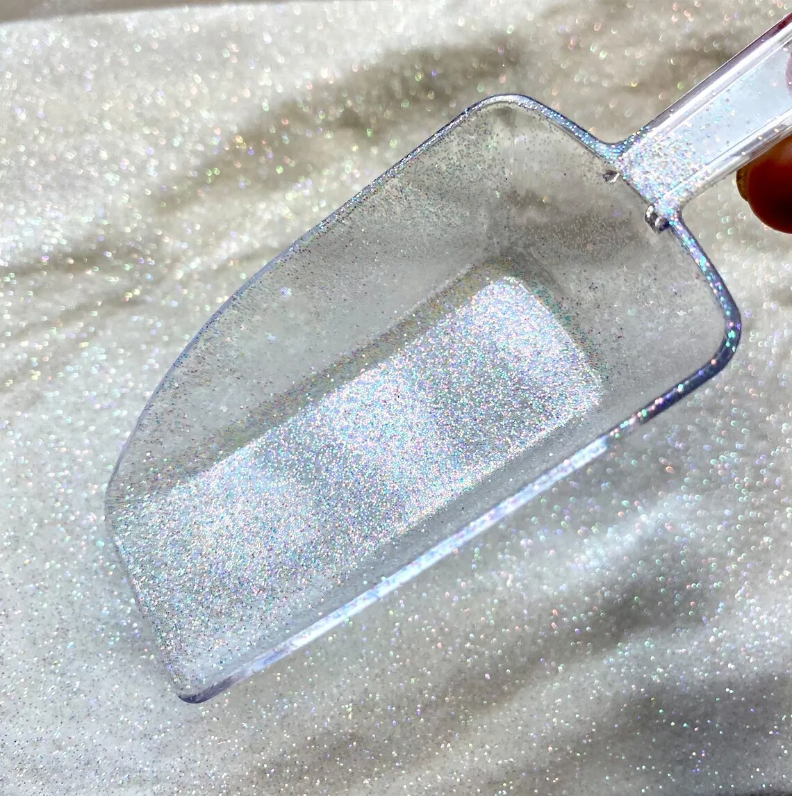 50g White Iridescent Opalescent Ultra Fine Glitter Dust Glitter Fine Holographic Ultra Fine Glitter - Iridescent glitter