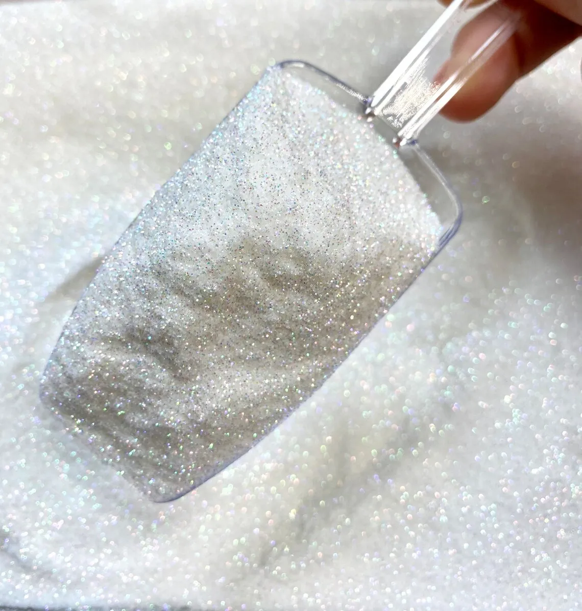 50g White Iridescent Opalescent Ultra Fine Glitter Dust Glitter Fine Holographic Ultra Fine Glitter - Iridescent glitter