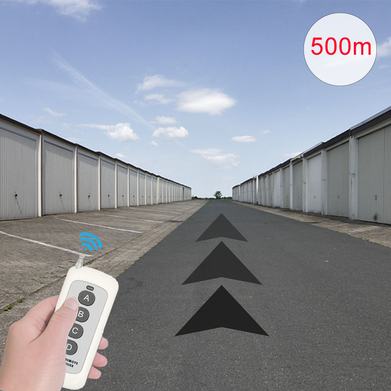 433Mhz Remote Control Learning Code 1527 RF Module Wireless 2/4/6/8 Button Antenna Reach 1000m Long Range Door Opener no clone