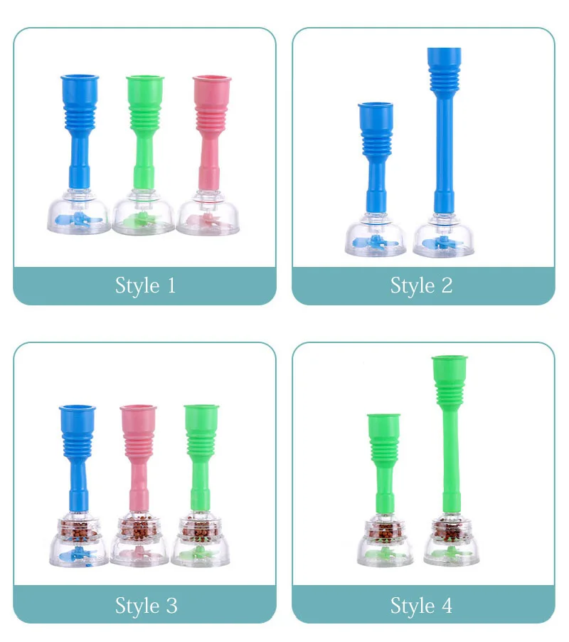 Kitchen Faucet Household Water Saving Nozzle Adapter 360 Swivel Retractable Tap Filter Splash-proof Shower Head Sink Accessories