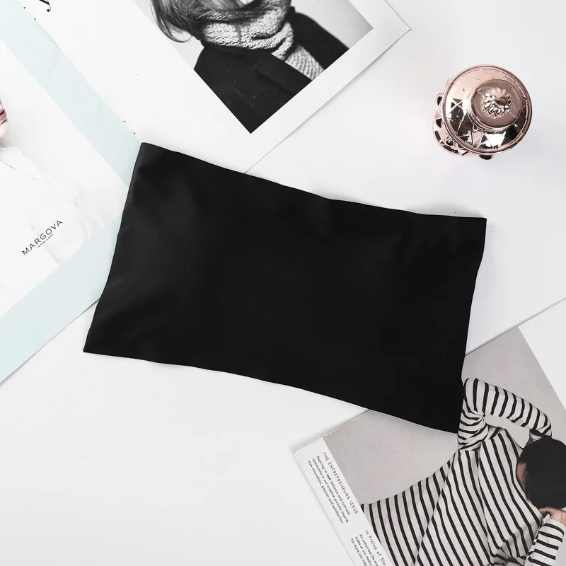 Women's One Piece Seamless Strapless Bandeau Bra Wireless Invisible Tube Top Ladies Comfort Backless Daily Wear Sexy Underwear