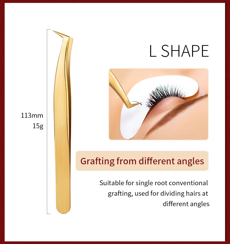 6PCS False Eyelash Tweezers Set For Fake Fan Lashes Extensions Planting Eyebrow Clip Eyelashes Tongs Makeup Nail Tools Kit