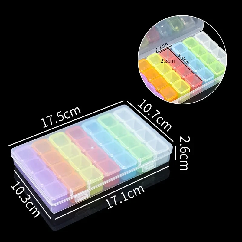 15 Grids Transparent Plastic Storage Organizer Compartment Adjustable Container Box For Jewelry Button Rectangle Box Case