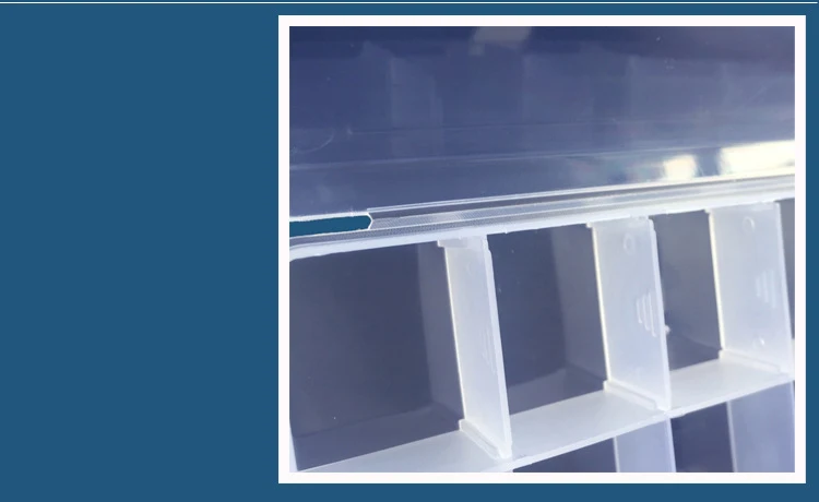 15 Grids Transparent Plastic Storage Organizer Compartment Adjustable Container Box For Jewelry Button Rectangle Box Case