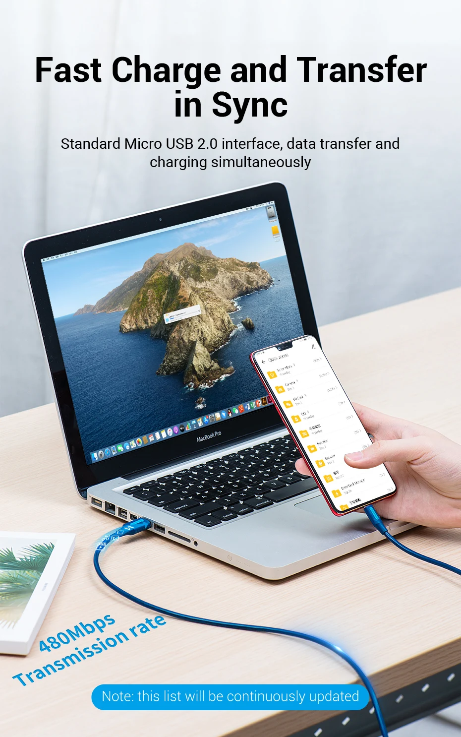 Vention Micro USB Cable 3A Fast Charging Wire for Android Tablet Mobile Phone Cord for Samsung Xiaomi HTC USB Charger Data Cable