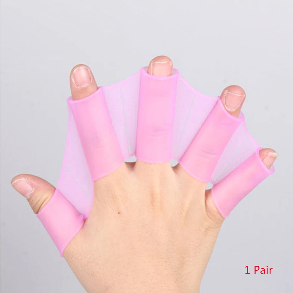 1Pair Unisex Frog Type Silicone Girdles Swimming Hand Fins Finger Webbed Gloves Paddle Water Sports Frog Claw Swimming Equipment