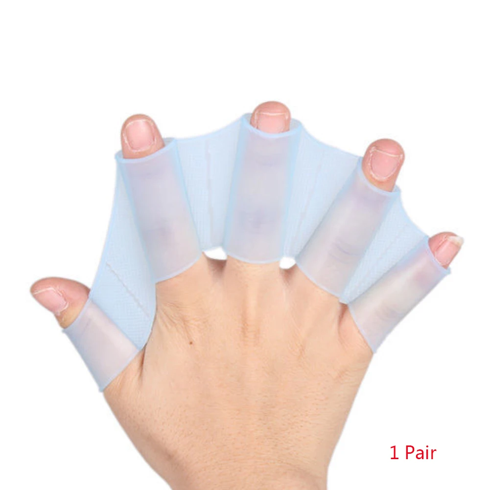 1Pair Unisex Frog Type Silicone Girdles Swimming Hand Fins Finger Webbed Gloves Paddle Water Sports Frog Claw Swimming Equipment