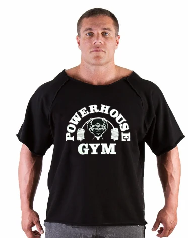 Men's T Shirts Fitness Men Bodybuilding Shirt Batwing Sleeve Rag shirt Gym Fitness Muscle Running T shirt