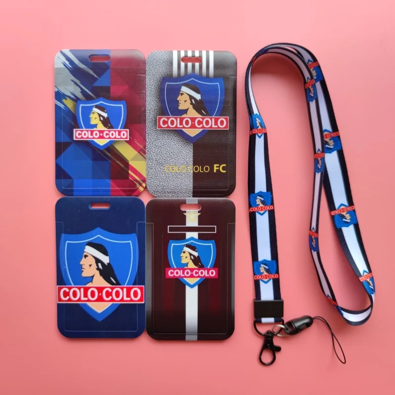 Chile Football Team Card Holder Neck Strap Keychain Bus Card Case Lanyard Men Visit Door Identity Badge Holders Students Gift