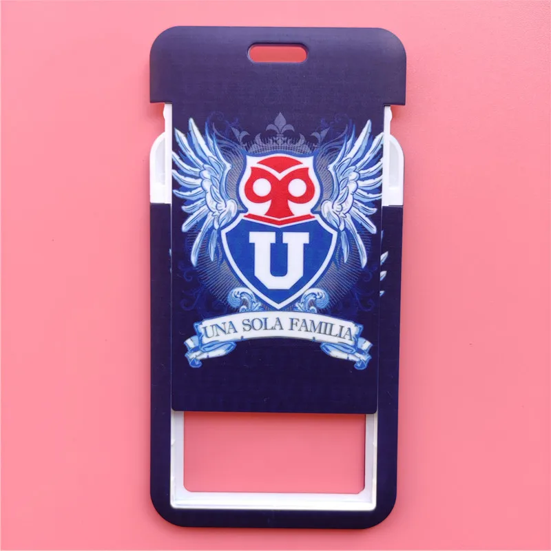 Chile Football Team Card Holder Neck Strap Keychain Bus Card Case Lanyard Men Visit Door Identity Badge Holders Students Gift