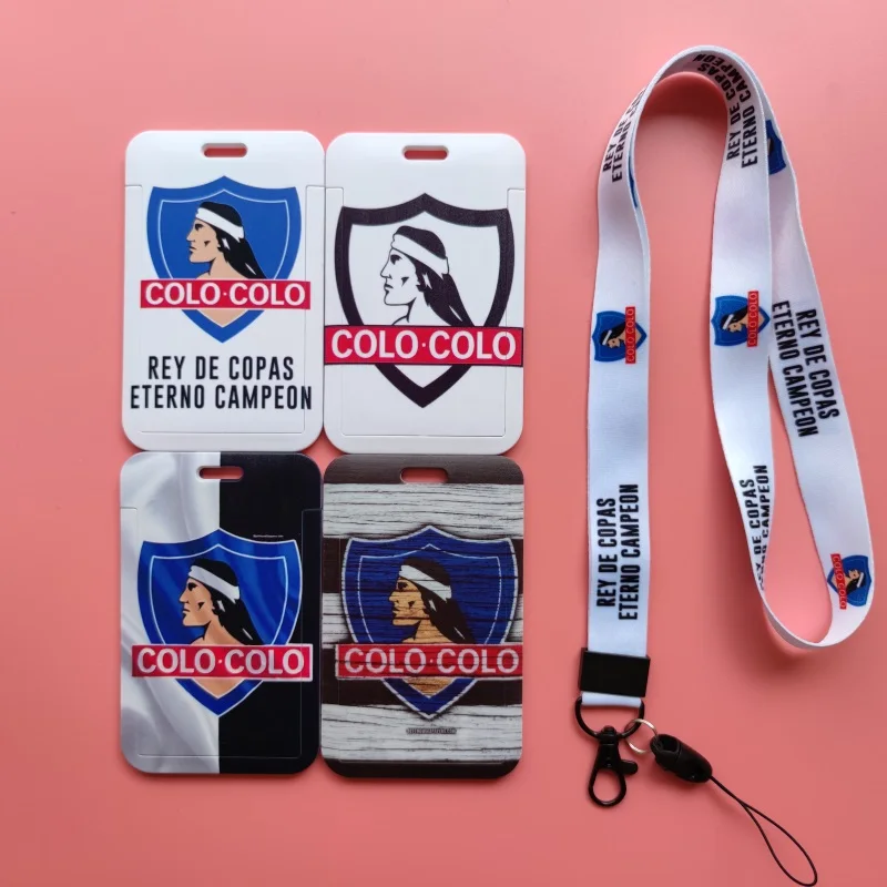 Chile Football Team Card Holder Neck Strap Keychain Bus Card Case Lanyard Men Visit Door Identity Badge Holders Students Gift