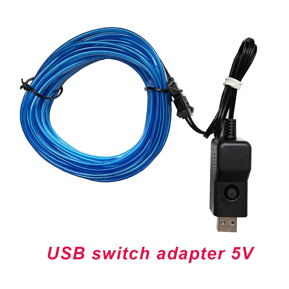 10m/3m/5m Neon LED Car Interior Lighting Strips Auto LED Strip Garland EL Wire Rope Car Decoration lamp Flexible Tube 12V