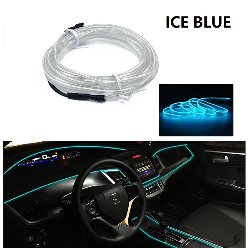 10m/3m/5m Neon LED Car Interior Lighting Strips Auto LED Strip Garland EL Wire Rope Car Decoration lamp Flexible Tube 12V