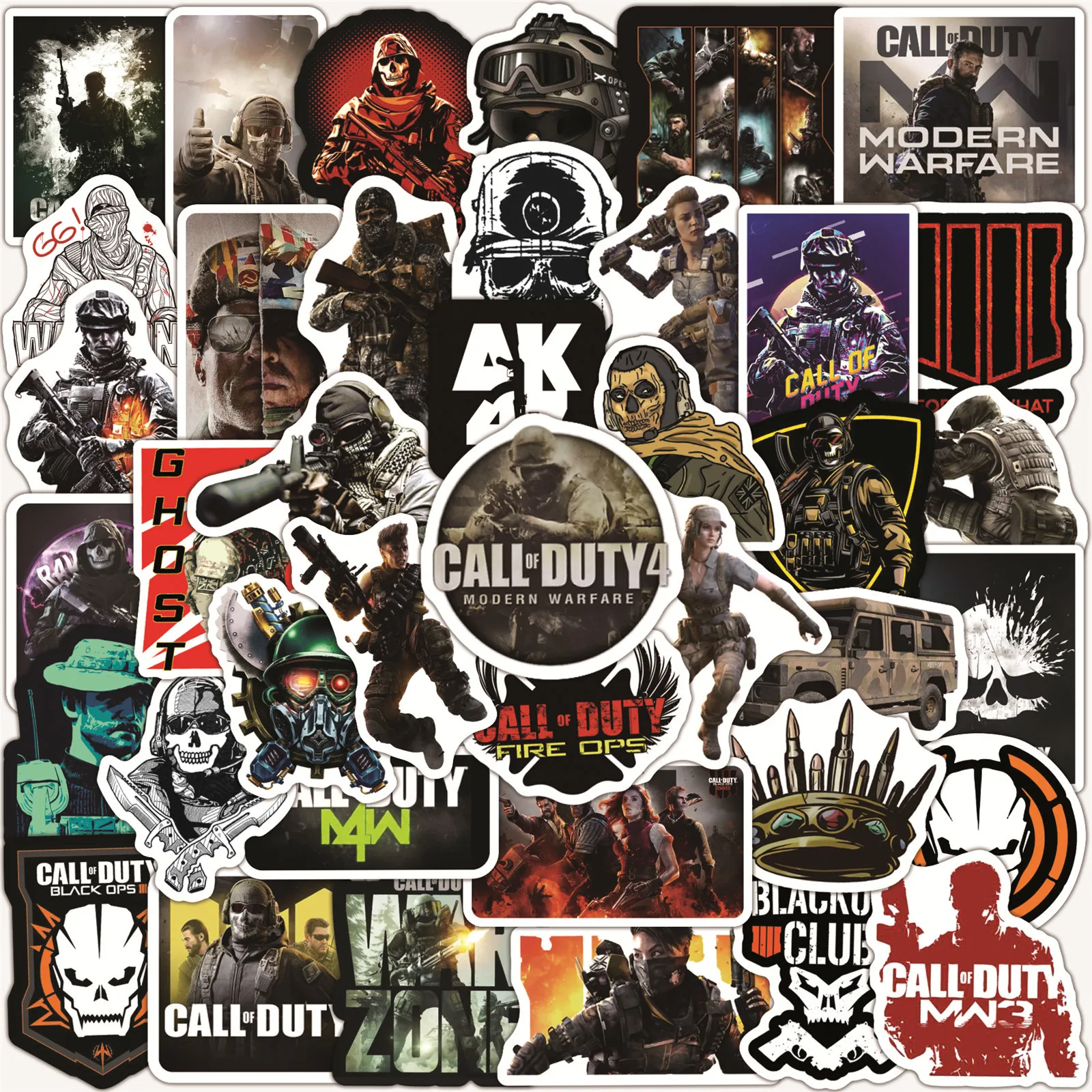 10/30/50/100pcs Call Of Duty Games Pieces Of Graffiti Stickers Waterproof Computer Water Cup Case Kids Toys Decal Sticker
