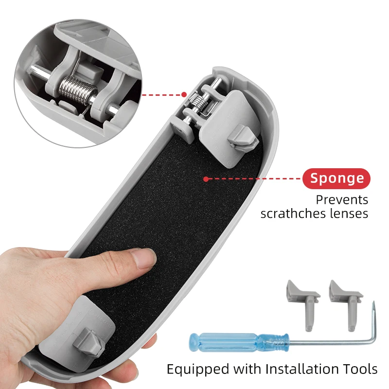 Sunglasses Case for Audi A3 S3 8V 8Y A4 B9 B8 S4 A5 S5 A6 C7 C8 Q3 Q5 Q7 2015 2016 2017 2018 2019 2020 2021 2022 Car Accessories