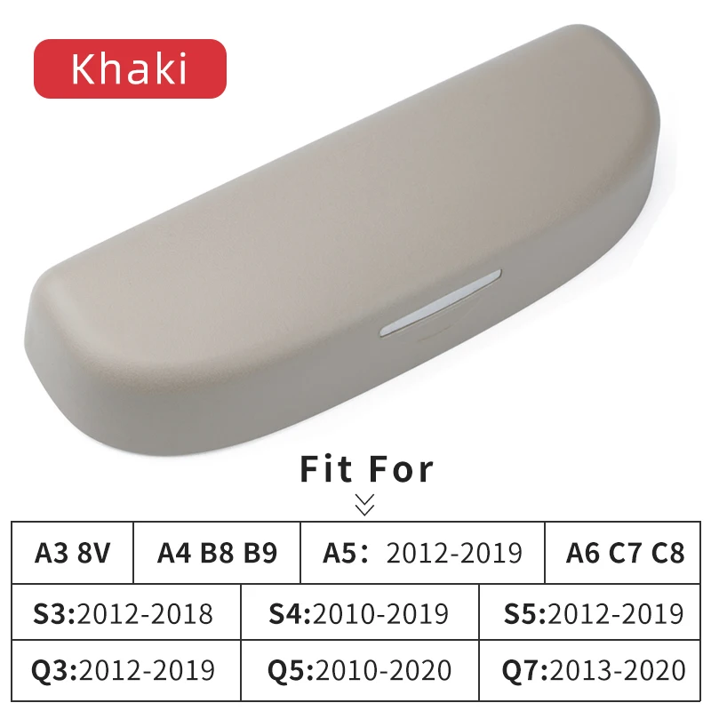 Sunglasses Case for Audi A3 S3 8V 8Y A4 B9 B8 S4 A5 S5 A6 C7 C8 Q3 Q5 Q7 2015 2016 2017 2018 2019 2020 2021 2022 Car Accessories