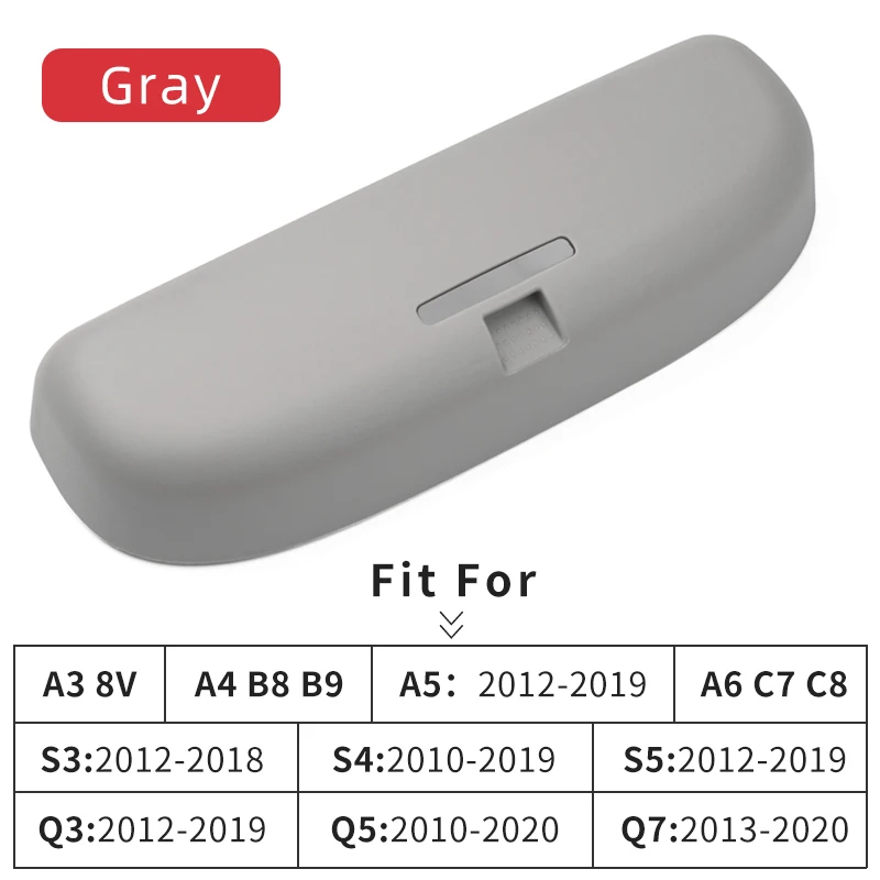 Sunglasses Case for Audi A3 S3 8V 8Y A4 B9 B8 S4 A5 S5 A6 C7 C8 Q3 Q5 Q7 2015 2016 2017 2018 2019 2020 2021 2022 Car Accessories