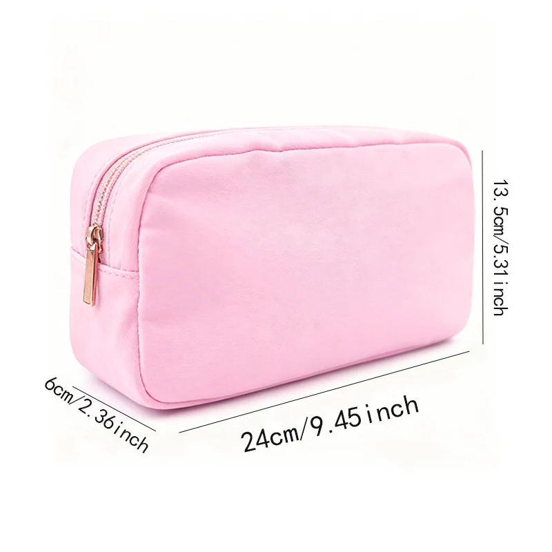 24-Color Nylon Waterproof Makeup Bag with S/M/L/XL Sizes Large Capacity Ladies Cosmetic Storage Bag for Outdoor Travel Toiletry