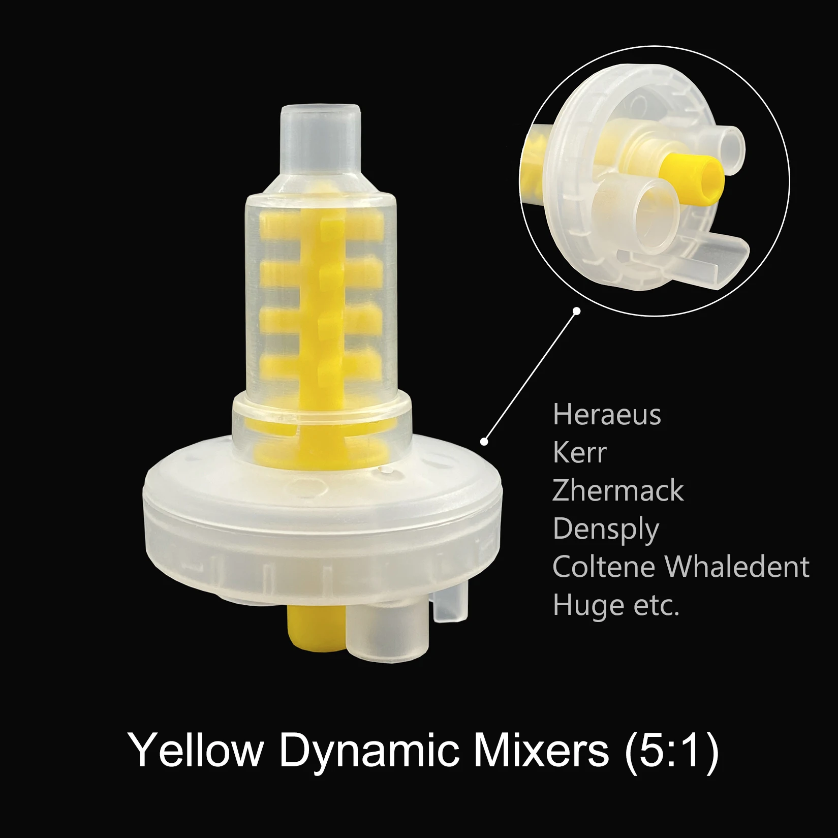 50pcs/Lot Dental Mixing Tips Impression Materials Lab Denture Laboratory Color Tubes Disposable Silicone Rubber