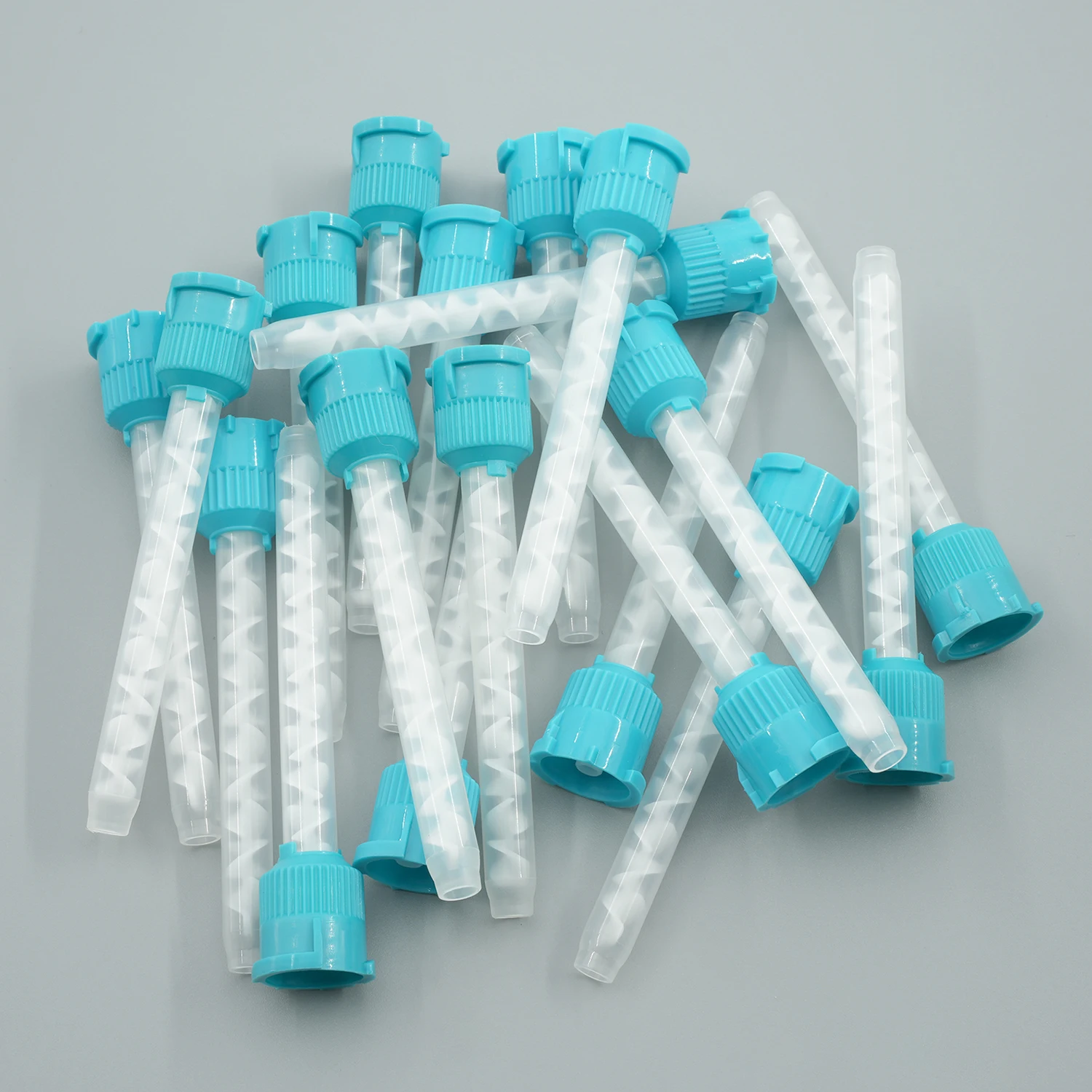 50pcs/Lot Dental Mixing Tips Impression Materials Lab Denture Laboratory Color Tubes Disposable Silicone Rubber