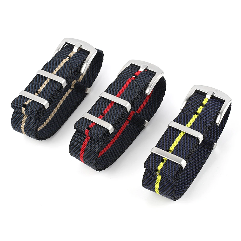 Nylon Watch Strap 20mm 22mm Stripe Watchband Replacement Watch Band Military Wristband Accessories For T-udor Watch Straps